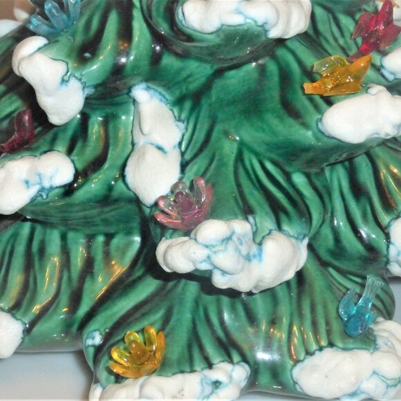 BSM Hand Made Ceramic CHRISTMAS TREE Vintage Christmas Tree Vintage Birds - Picture 7 of 10